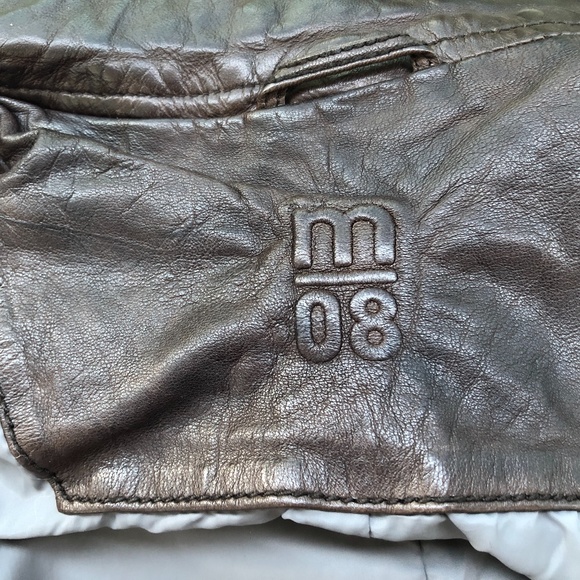 NWOT m0851 Chocolate Brown Leather Jacket - Picture 9 of 11